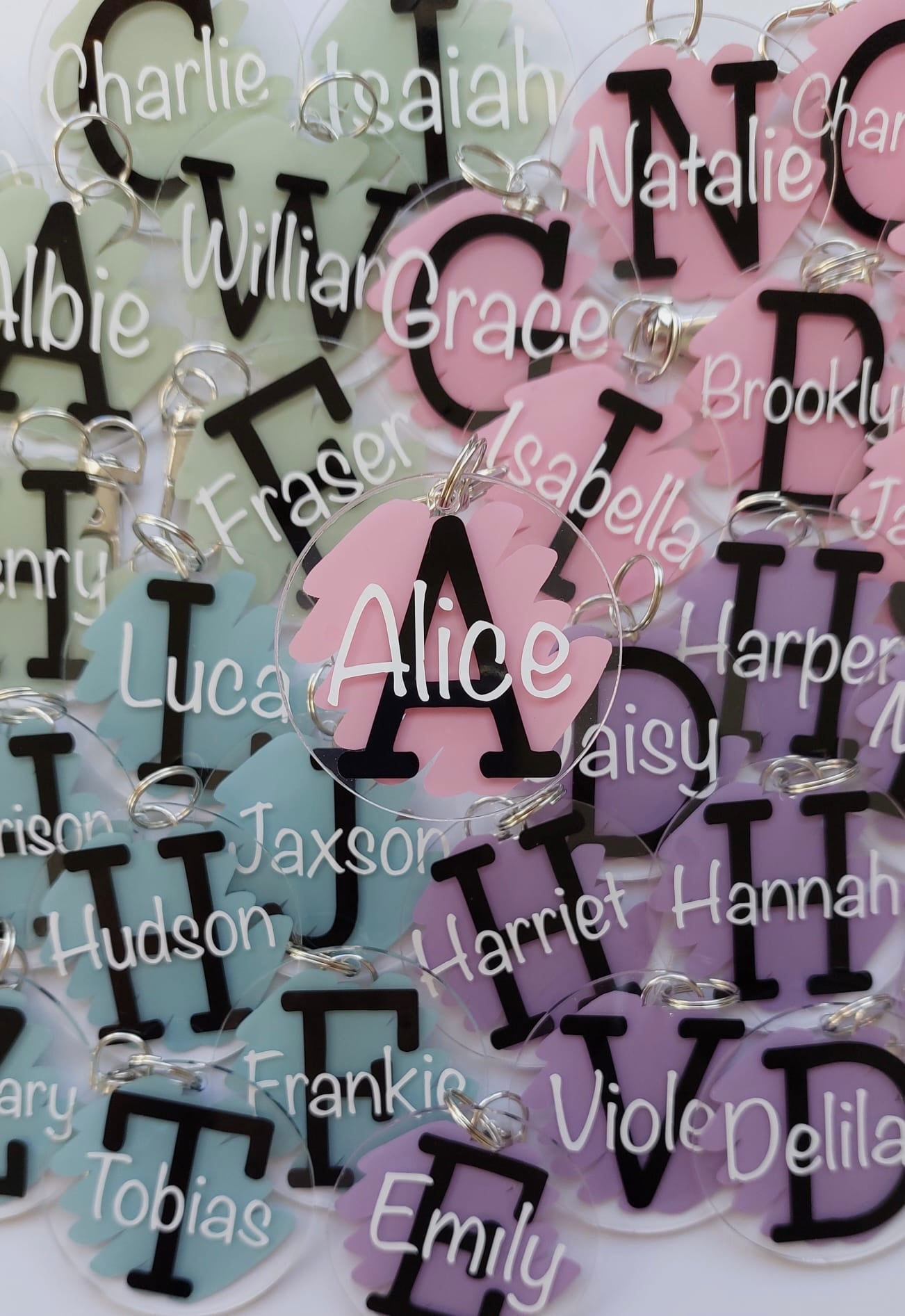Pastel Personalised Keyring