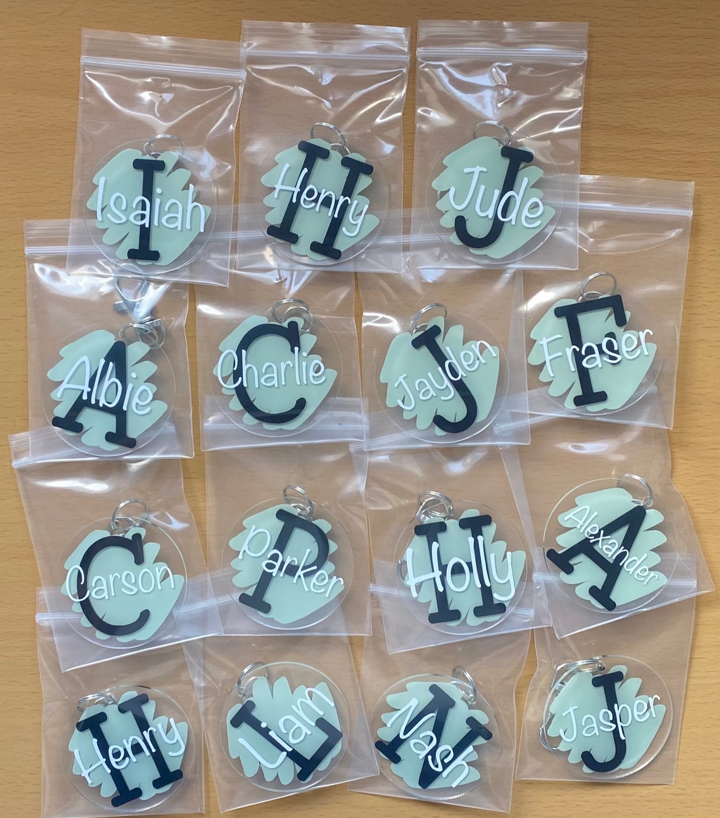 Personalised Pastel Keyrings
