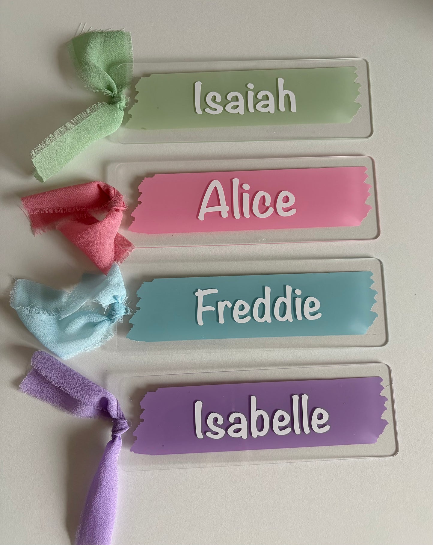 Personalised Pastel Bookmarks