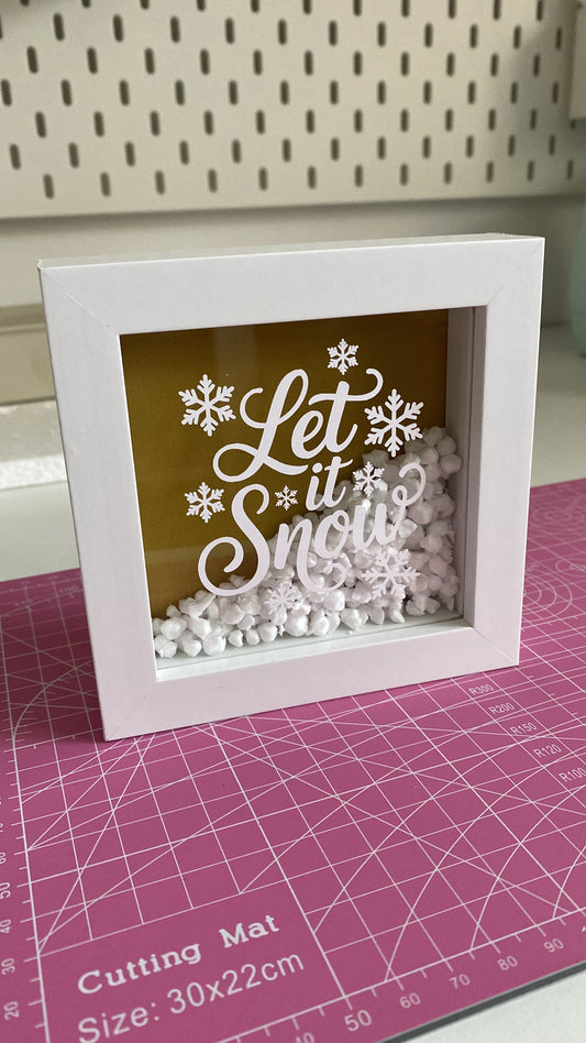 Let it Snow - Shadow Box 7.5cm