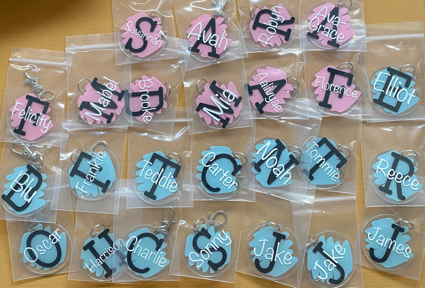 Personalised Pastel Keyrings