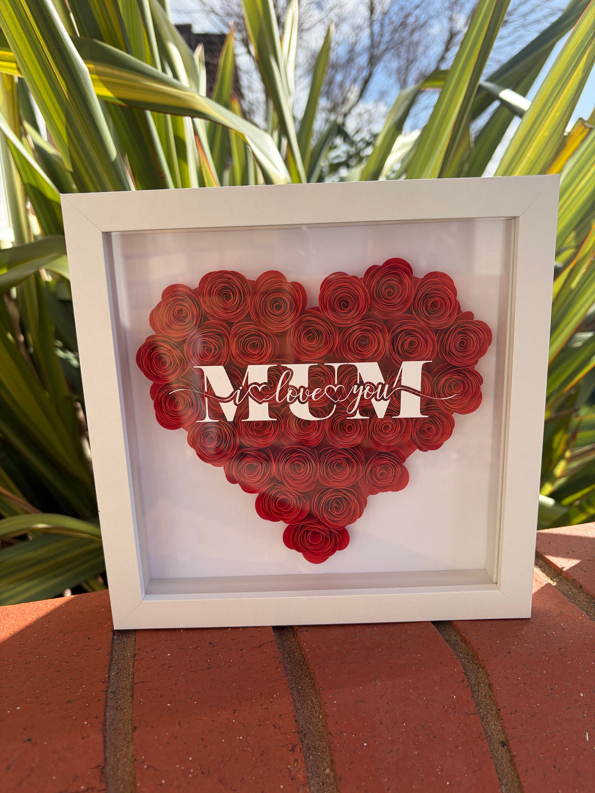 Mum I Love You Shadow Box - 15cm