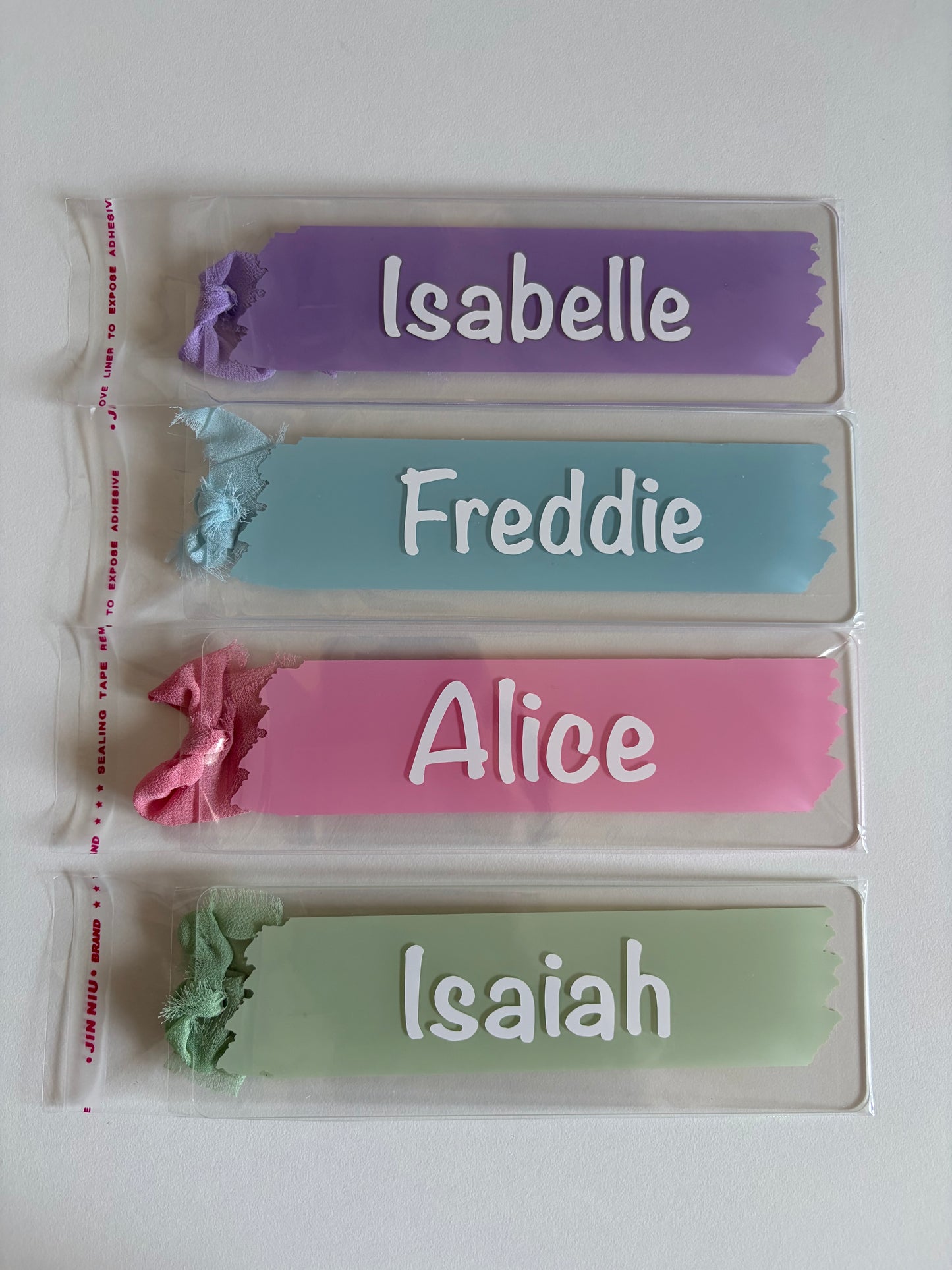 Personalised Pastel Bookmarks
