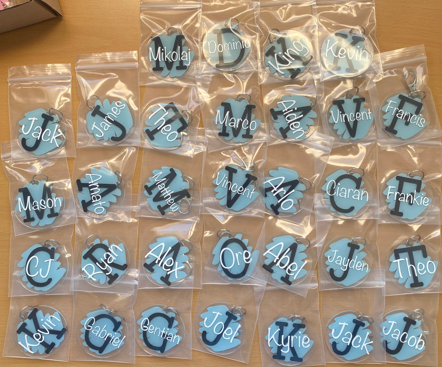 Personalised Pastel Keyrings