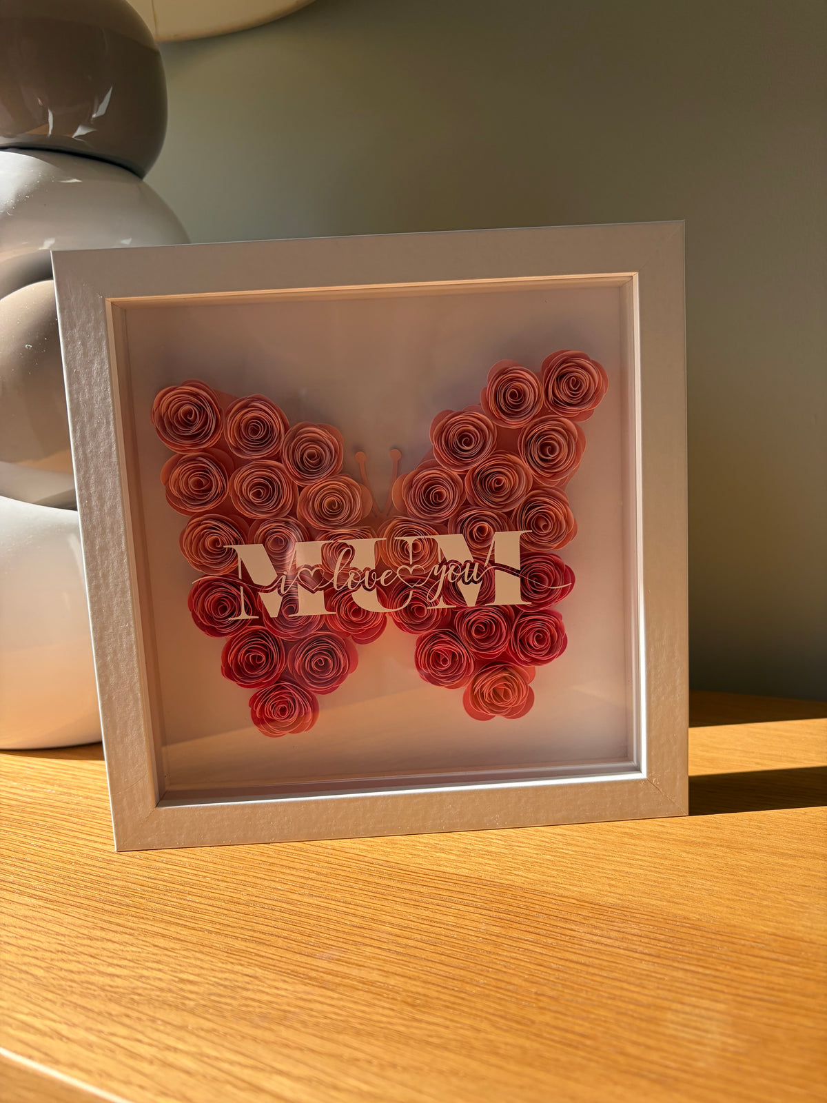 Mum I Love You Shadow Box - 15cm