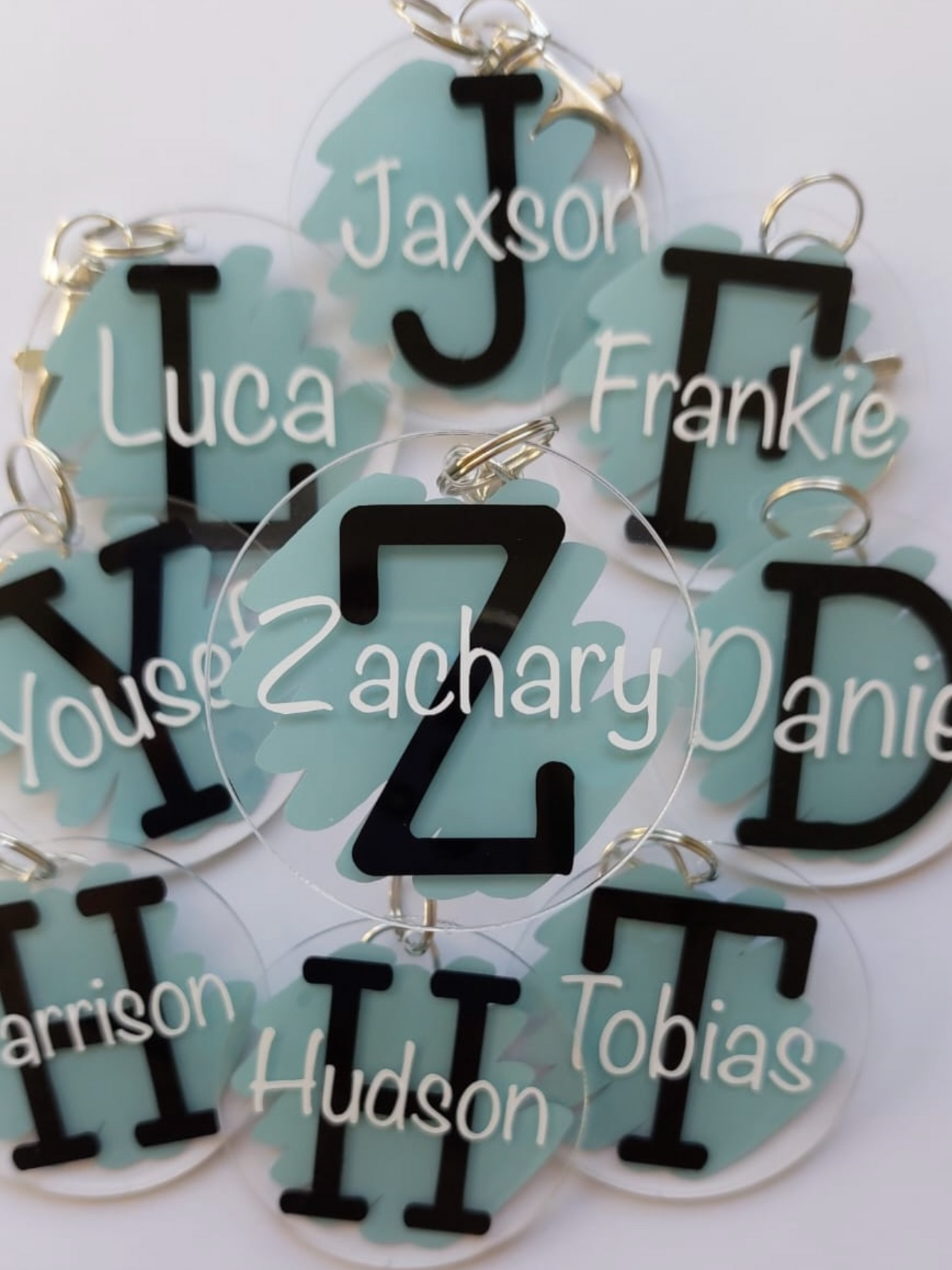 Personalised Pastel Keyrings