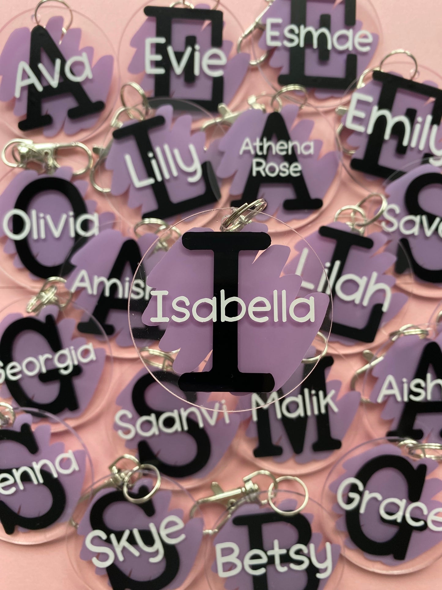 Pastel Personalised Keyring