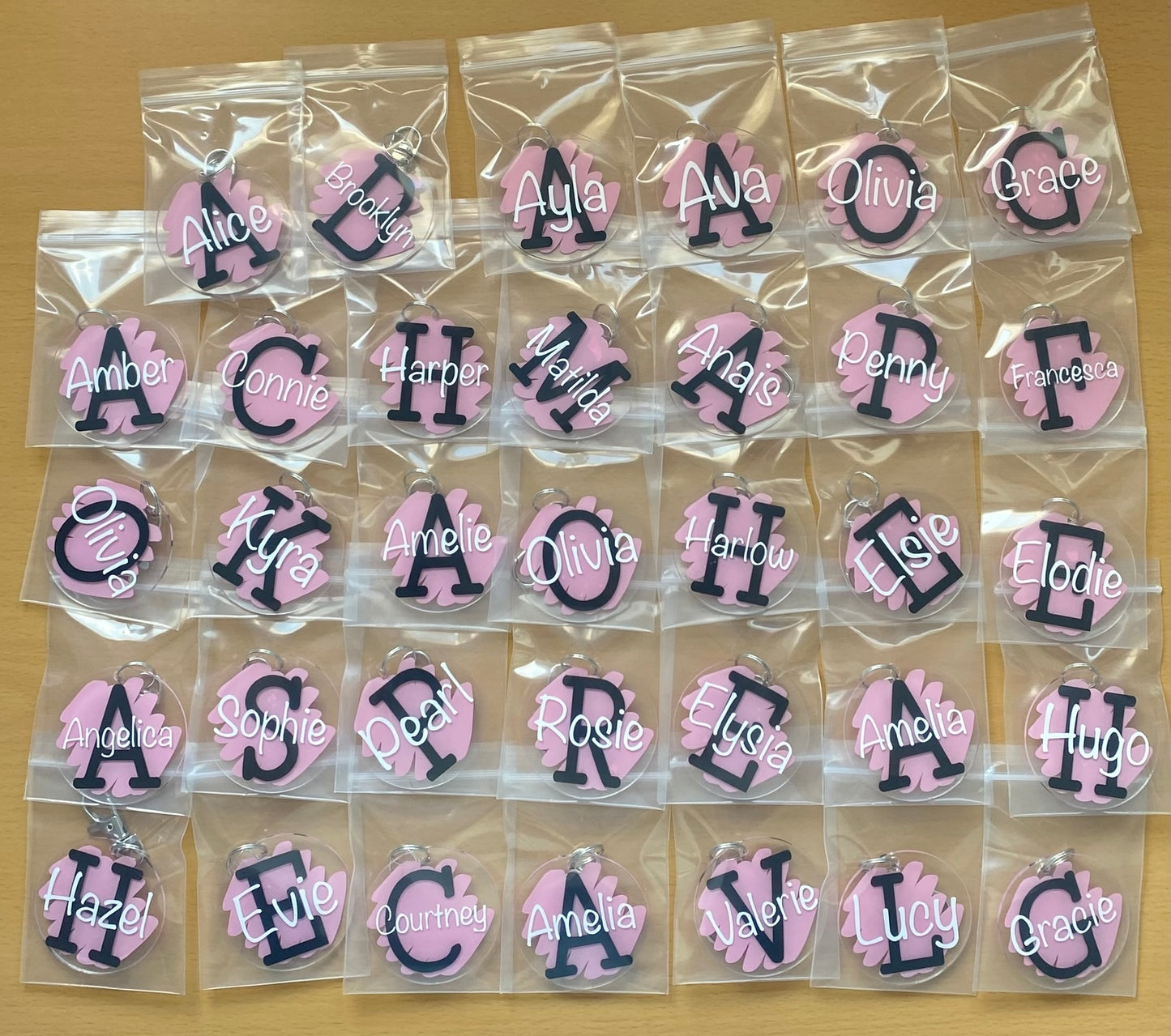 Personalised Pastel Keyrings