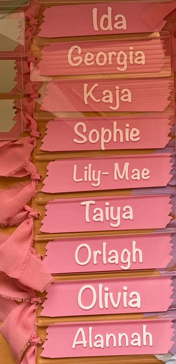 Personalised Pastel Bookmarks