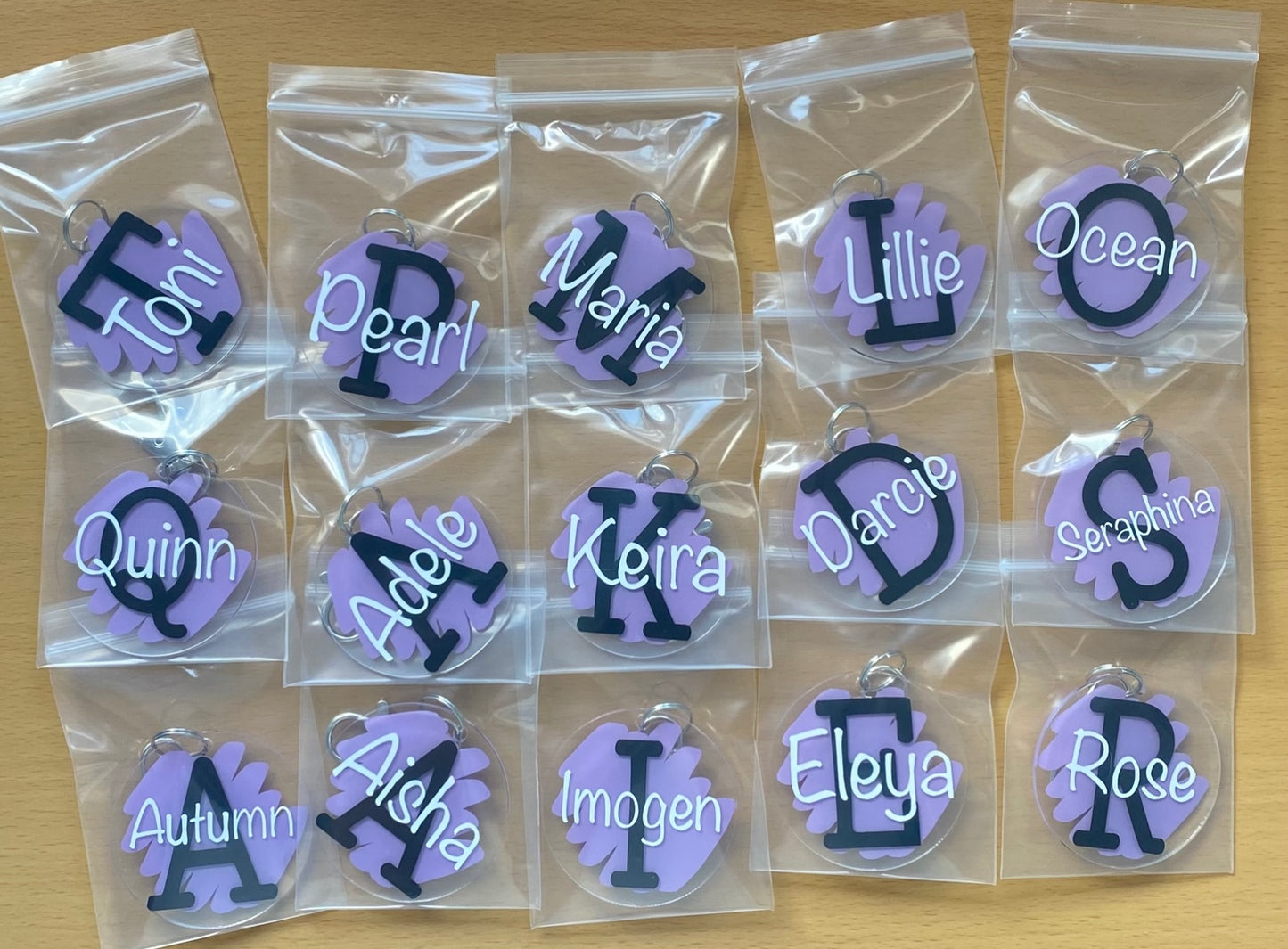 Personalised Pastel Keyrings