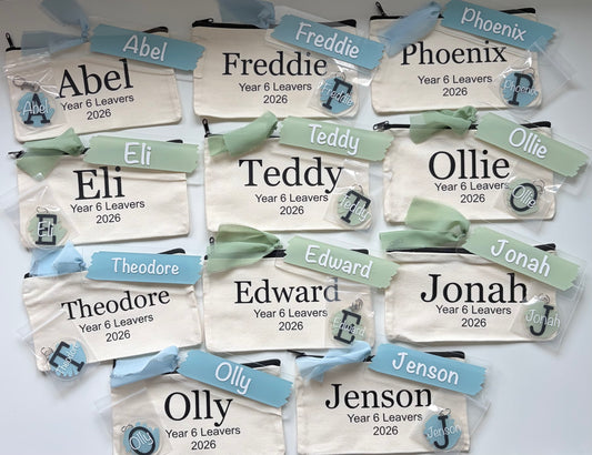 Personalised Set - Keyring, Bookmark and Pencil Case