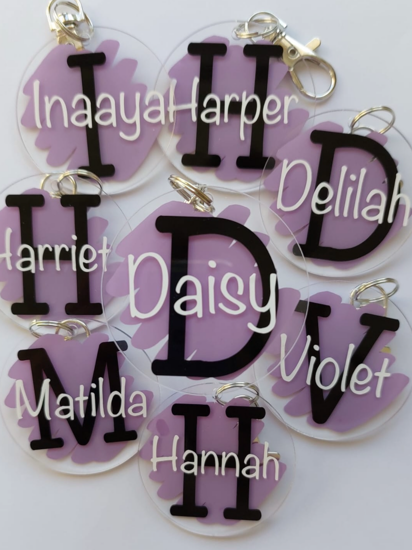 Personalised Pastel Keyrings