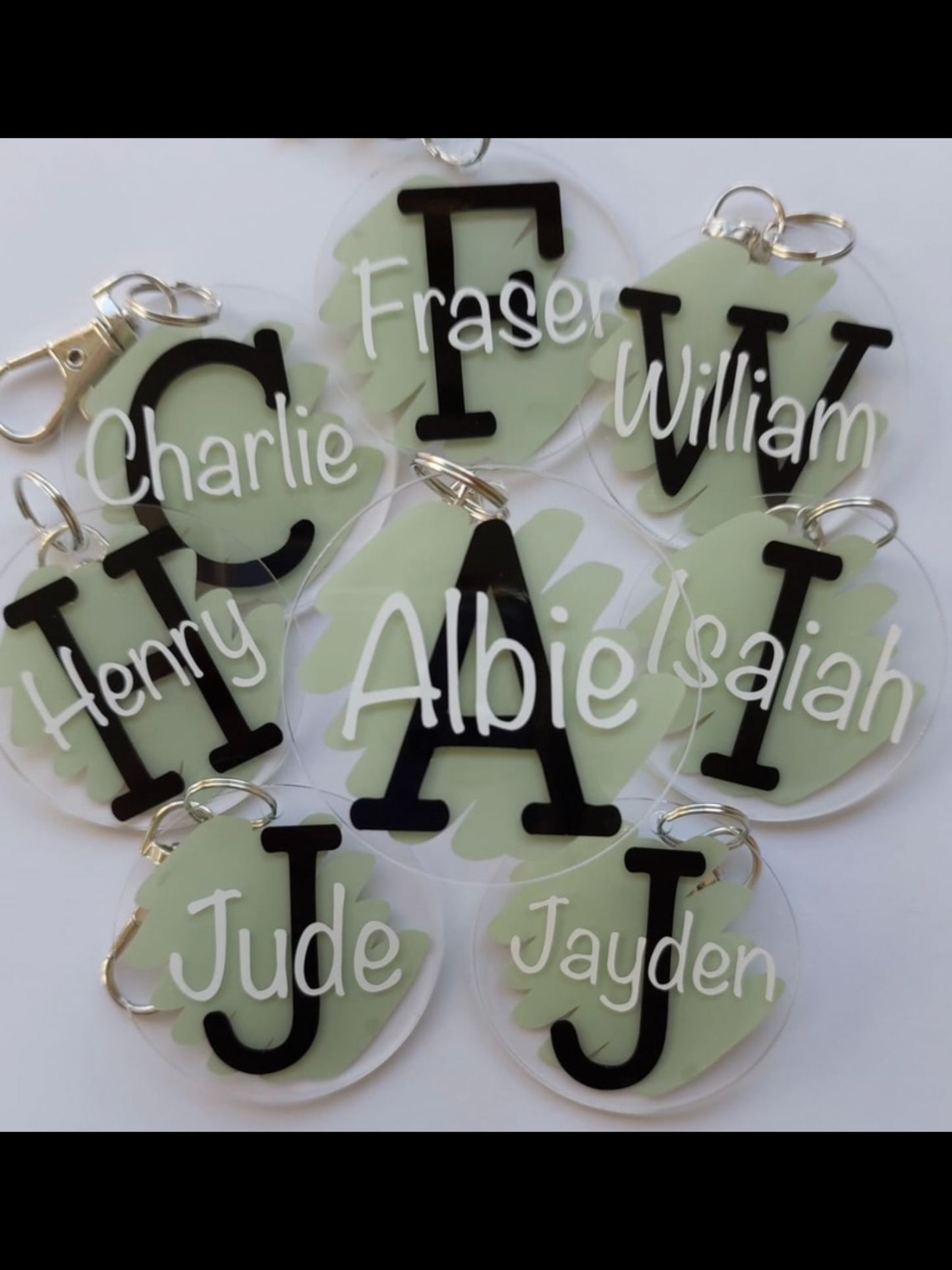 Personalised Pastel Keyrings