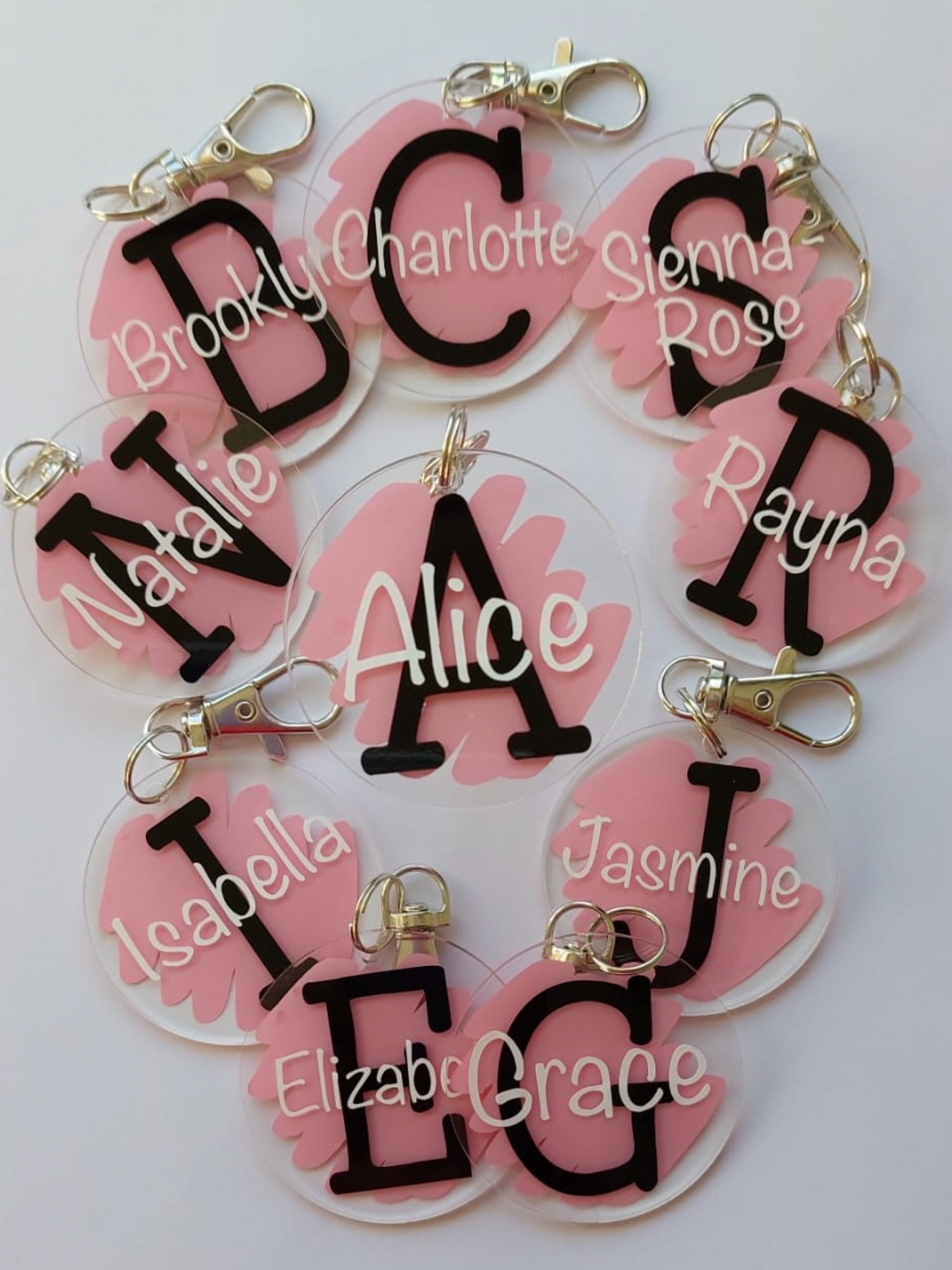 Personalised Pastel Keyrings